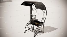 Кованые мангалы с крышей - мангал Арес купить дешево в Воронеже