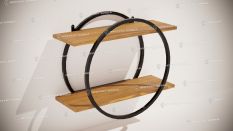 Кованая мебель для прихожей - Полка настенная "Лофт-2" Ковка