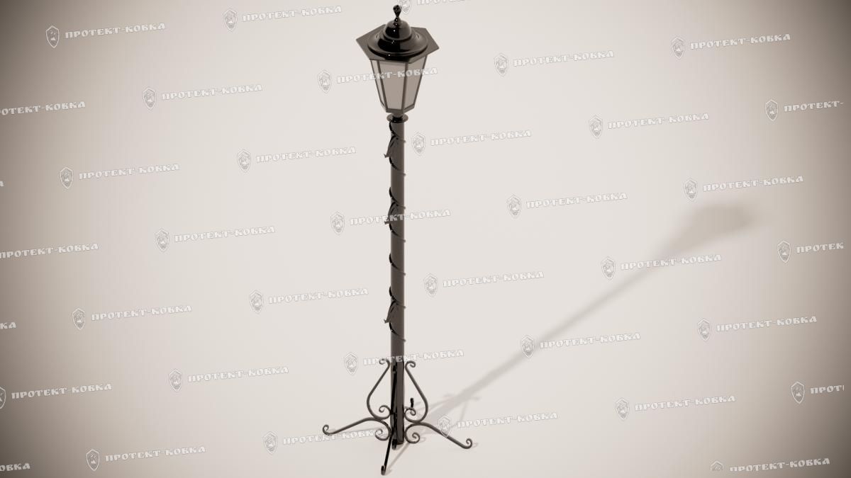 Столб фонарный кованый, без фонаря купить в Воронеже - фото 1